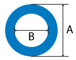 Bronze round tube cross section